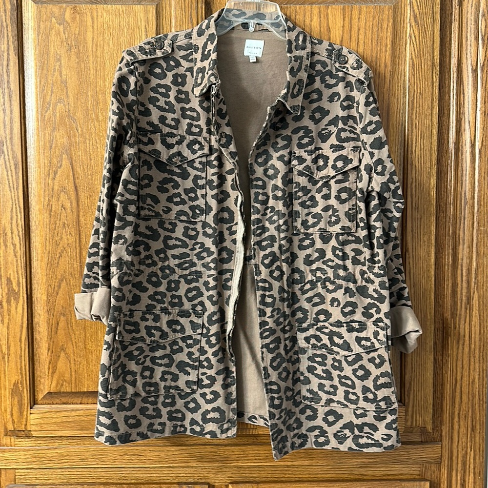 Ellison leopard jacket with pockets